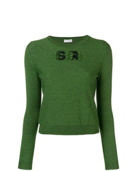 Женский зеленый свитер с круглым вырезом от Sonia Rykiel