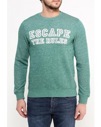 Мужской зеленый свитер с круглым вырезом от Top Secret