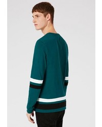 Мужской зеленый свитер с круглым вырезом от Topman