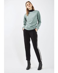 Женский зеленый свитер с круглым вырезом от Topshop