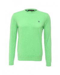 Мужской зеленый свитер с круглым вырезом от Trussardi Jeans