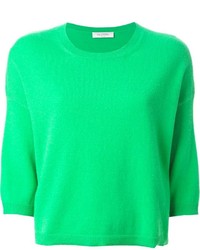 Женский зеленый свитер с круглым вырезом от Valentino