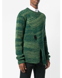 Мужской зеленый свитер с круглым вырезом от Namacheko