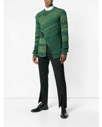 Мужской зеленый свитер с круглым вырезом от Namacheko