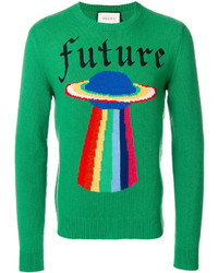 Мужской зеленый свитер от Gucci