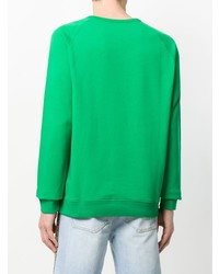 Мужской зеленый свитшот с принтом от MSGM