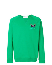 Мужской зеленый свитшот с принтом от MSGM