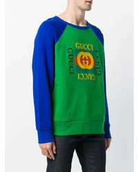 Мужской зеленый свитшот с принтом от Gucci