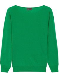 Зеленый свободный свитер от Lanvin