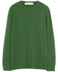 Зеленый свободный свитер от Marni