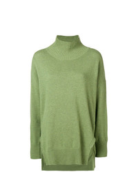 Зеленый свободный свитер от Roberto Collina