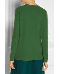 Зеленый свободный свитер от Marni