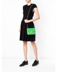 Зеленый соломенный клатч от Serpui