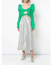 Зеленый укороченный топ от Christian Siriano