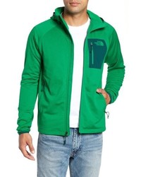 Зеленый флисовый свитер на молнии