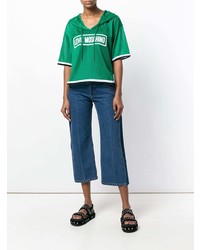 Женский зеленый худи с принтом от Love Moschino