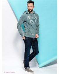 Мужской зеленый худи с принтом