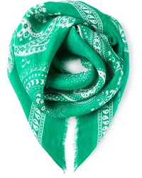 Женский зеленый шарф с принтом от Etro