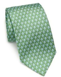 Зеленый шелковый галстук