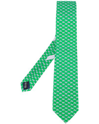 Мужской зеленый шелковый галстук от Salvatore Ferragamo