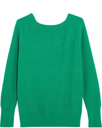 Женский зеленый шерстяной вязаный свитер от Maje