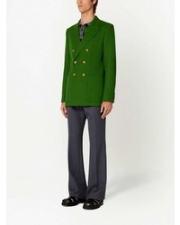 Мужской зеленый шерстяной двубортный пиджак от Ami Paris