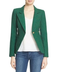 Зеленый шерстяной пиджак