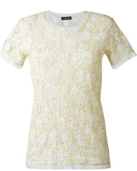 Золотая блуза с коротким рукавом с пайетками от Twin-Set