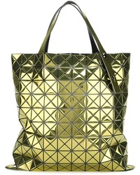 Золотая большая сумка с геометрическим рисунком