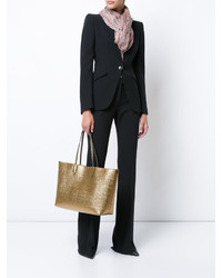 Золотая большая сумка от Alexander McQueen