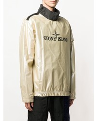 Мужская золотая ветровка от Stone Island