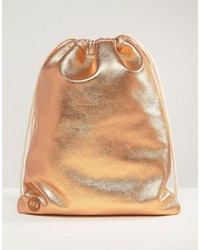 Женская золотая замшевая сумка с принтом от Mi-pac