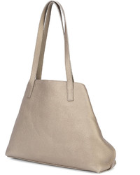 Золотая кожаная большая сумка от Akris