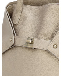 Золотая кожаная большая сумка от Akris