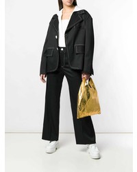 Золотая кожаная большая сумка от MM6 MAISON MARGIELA