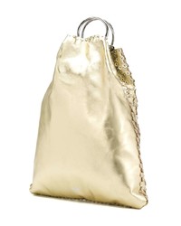 Золотая кожаная сумка-мешок от RED Valentino