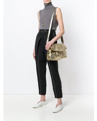 Золотая кожаная сумка-саквояж от Marsèll