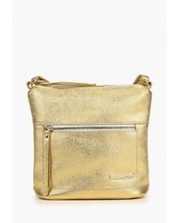 Золотая кожаная сумка через плечо от Alessandro Birutti