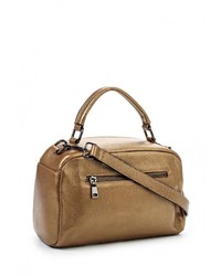 Золотая кожаная сумка через плечо от Anna Wolf