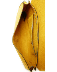 Золотая кожаная сумка через плечо от Rebecca Minkoff