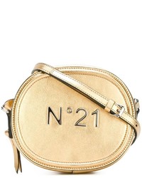 Золотая кожаная сумка через плечо от No.21