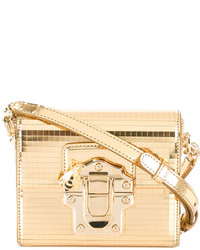 Женская золотая кожаная сумка от Dolce & Gabbana