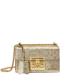 Женская золотая кожаная сумка от Gucci