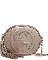 Женская золотая кожаная сумка от Gucci