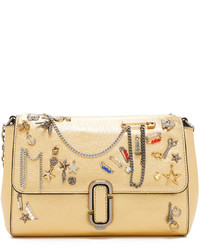 Женская золотая кожаная сумка от Marc Jacobs