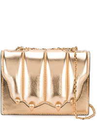 Женская золотая кожаная сумка от Marco De Vincenzo