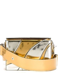 Женская золотая кожаная сумка от Marni
