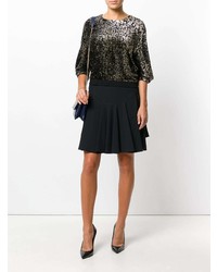 Женская золотая кофта с коротким рукавом от Lanvin