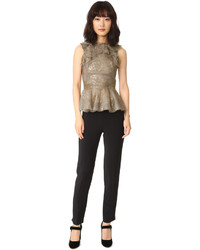 Золотая кружевная блузка от Marchesa