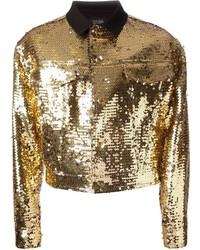 Женская золотая куртка с пайетками от Jean Paul Gaultier